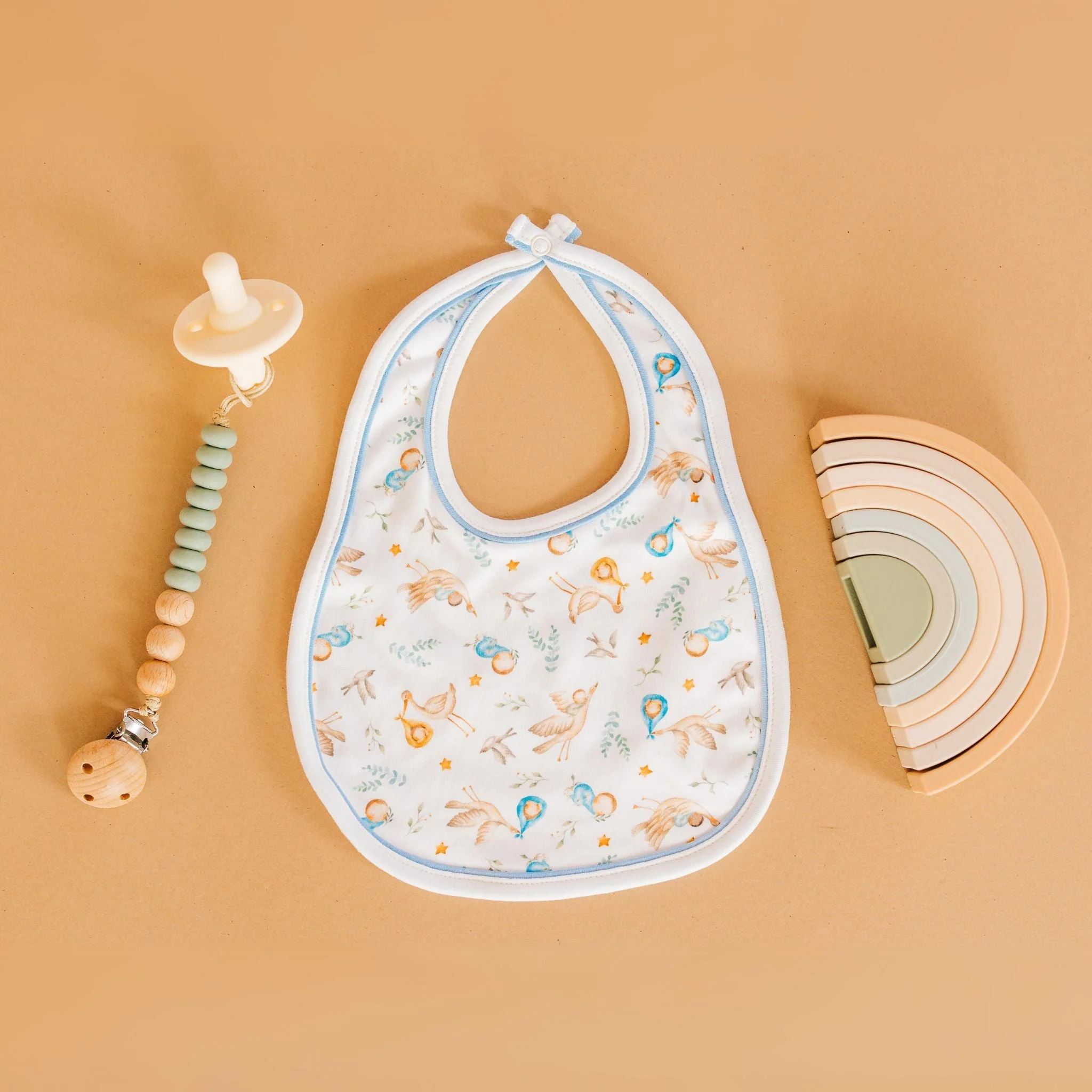 Cherished Arrivals Bib - Blue by Luna and Arlo - Image 3