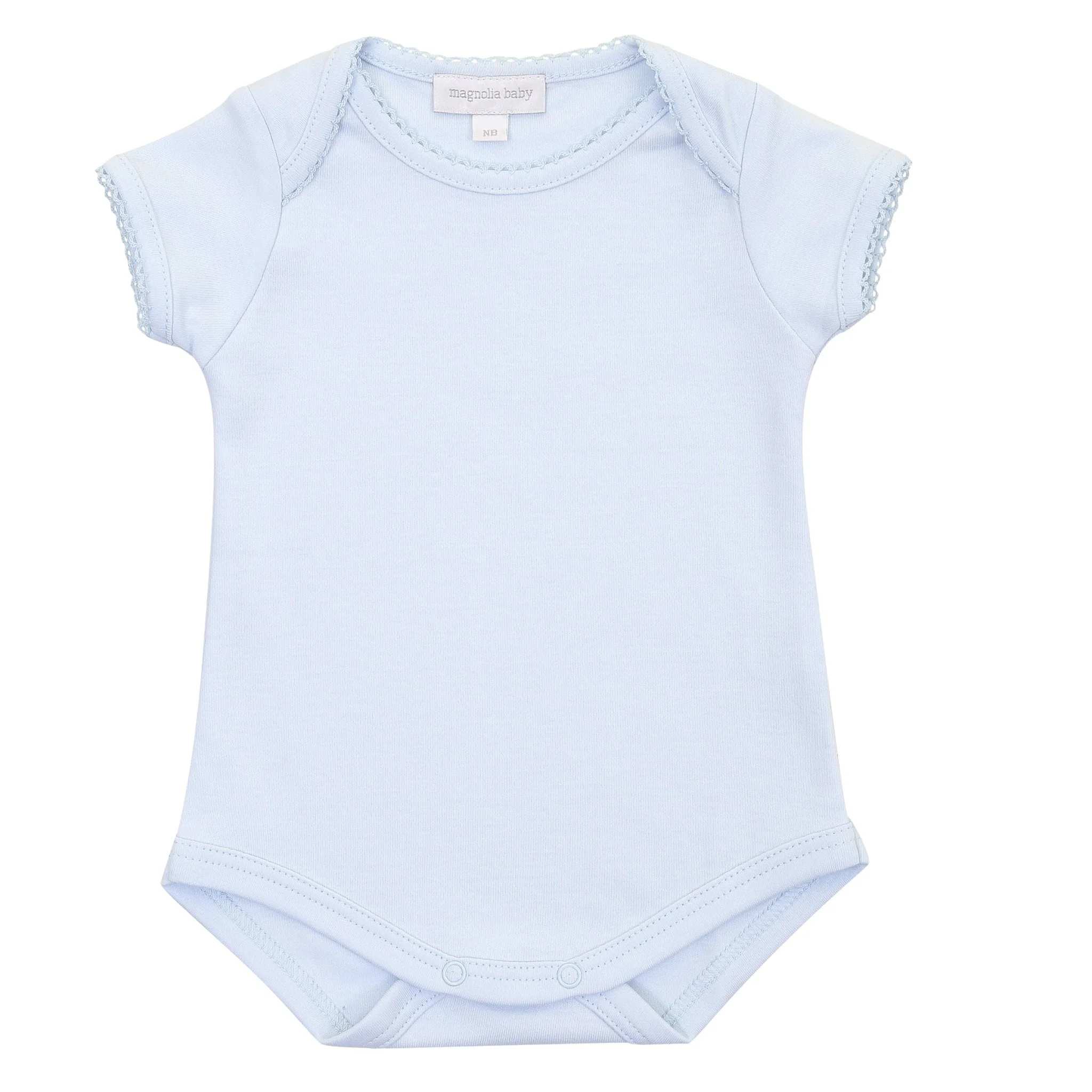 Essentials Solid Short Sleeve Bodysuit - Blue - Image 3