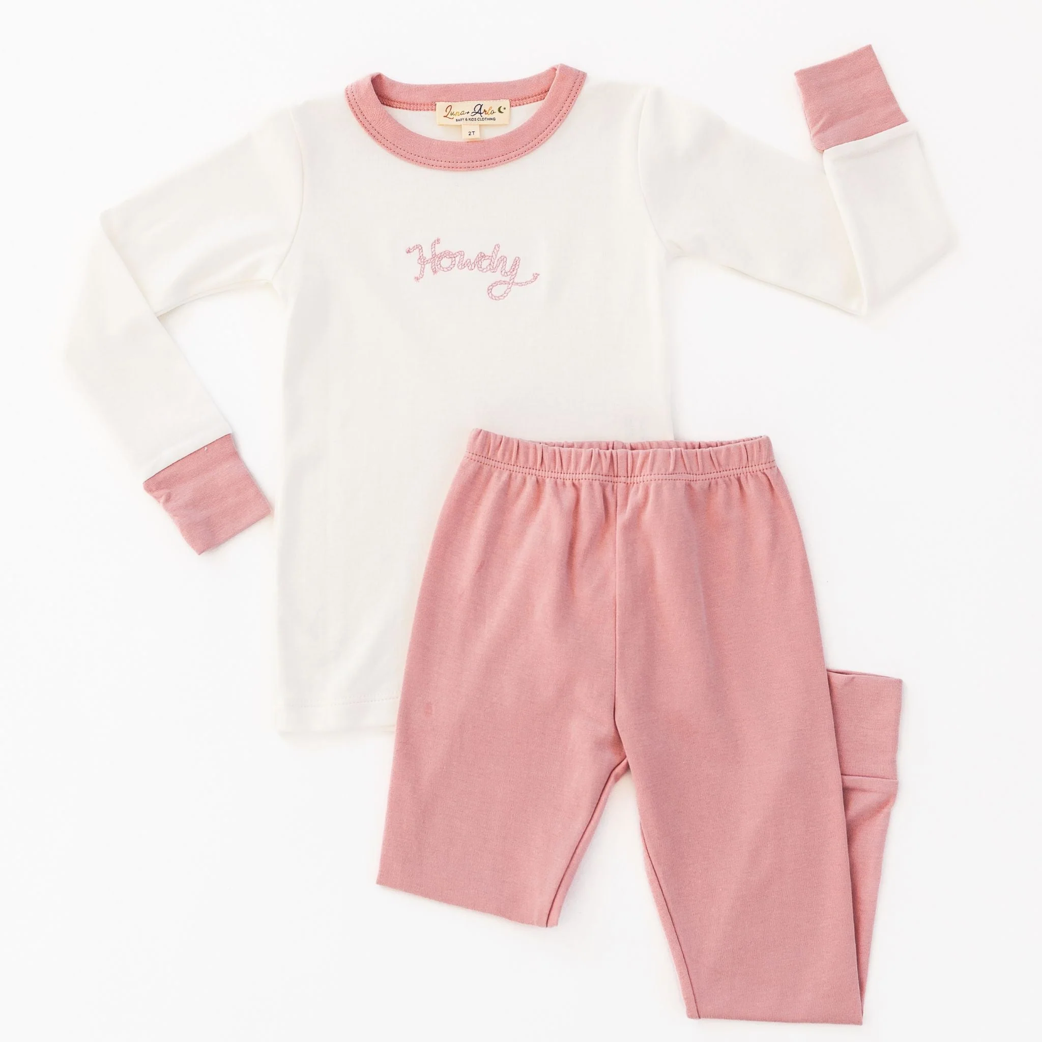 Howdy! Long Pajamas - Dusty Rose by Luna and Arlo - Image 6
