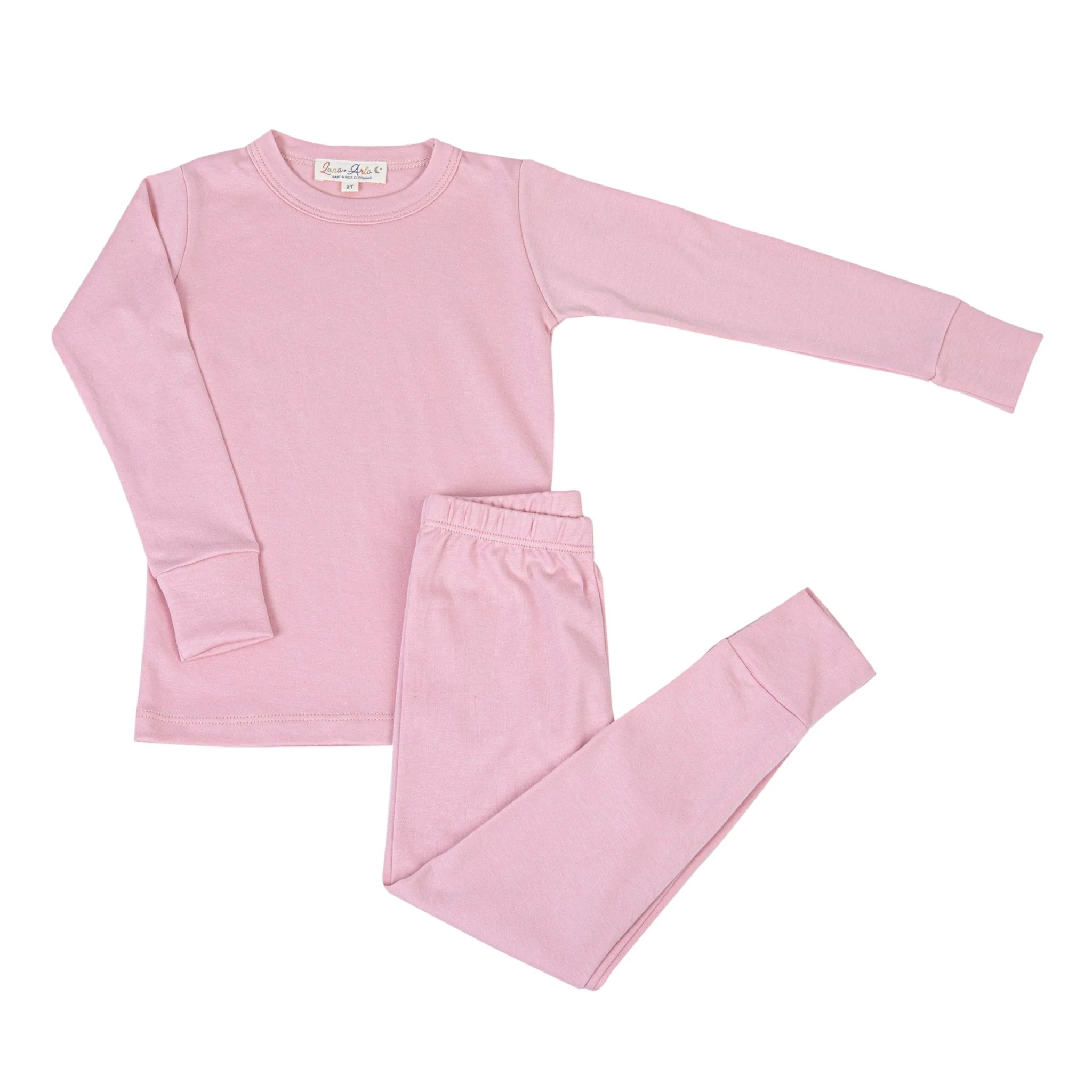 Basics Long Pajamas - Dusty Rose - Image 5