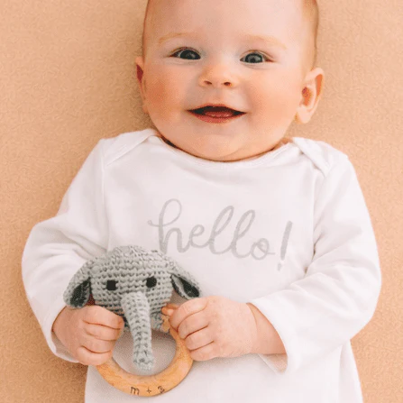 Elephant Hand Crochet Rattle - Image 4