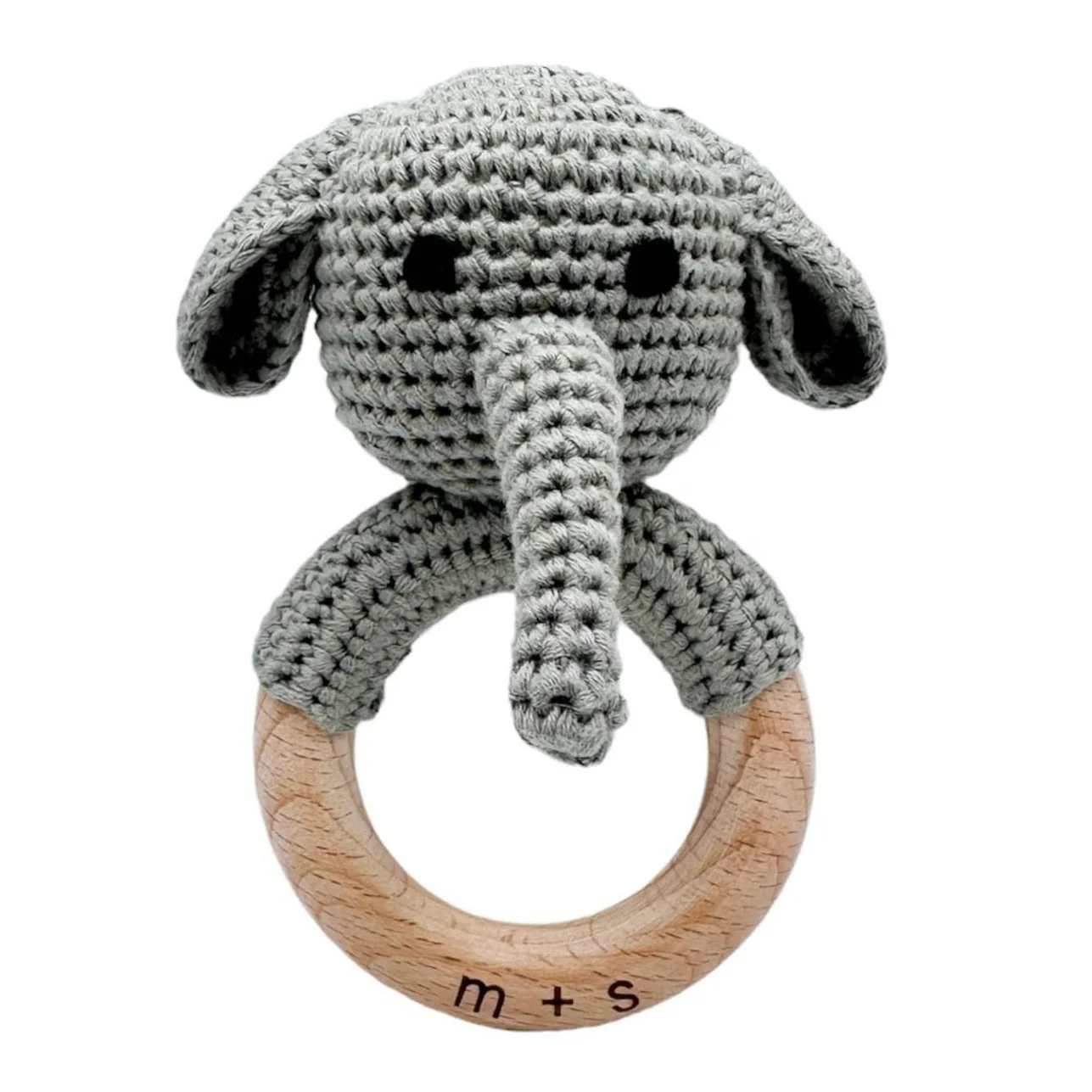Elephant Hand Crochet Rattle - Image 5