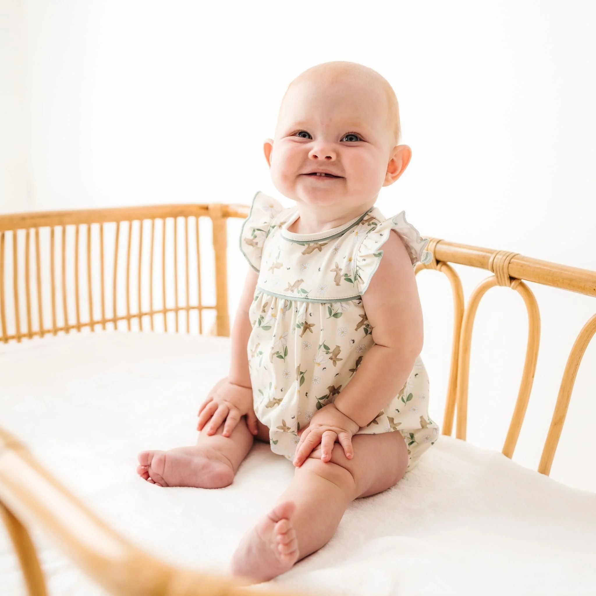 Bunny's Daisy Garden Print Bubble by Luna and Arlo - Image 4