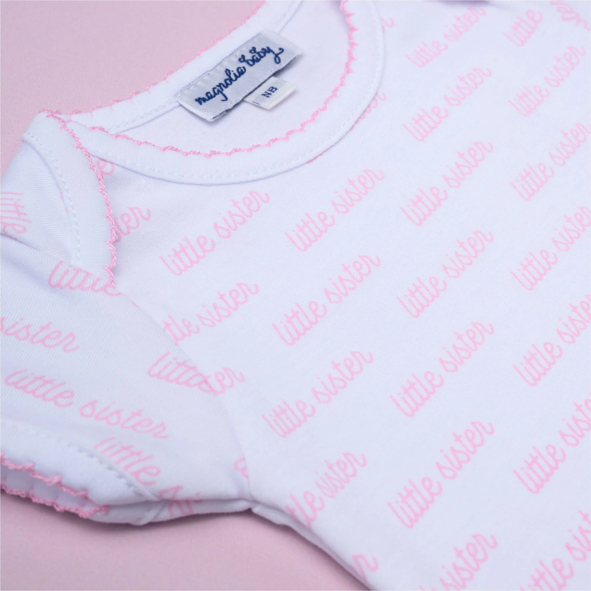 Little Sister Print Short Sleeve Bodysuit - Image 4