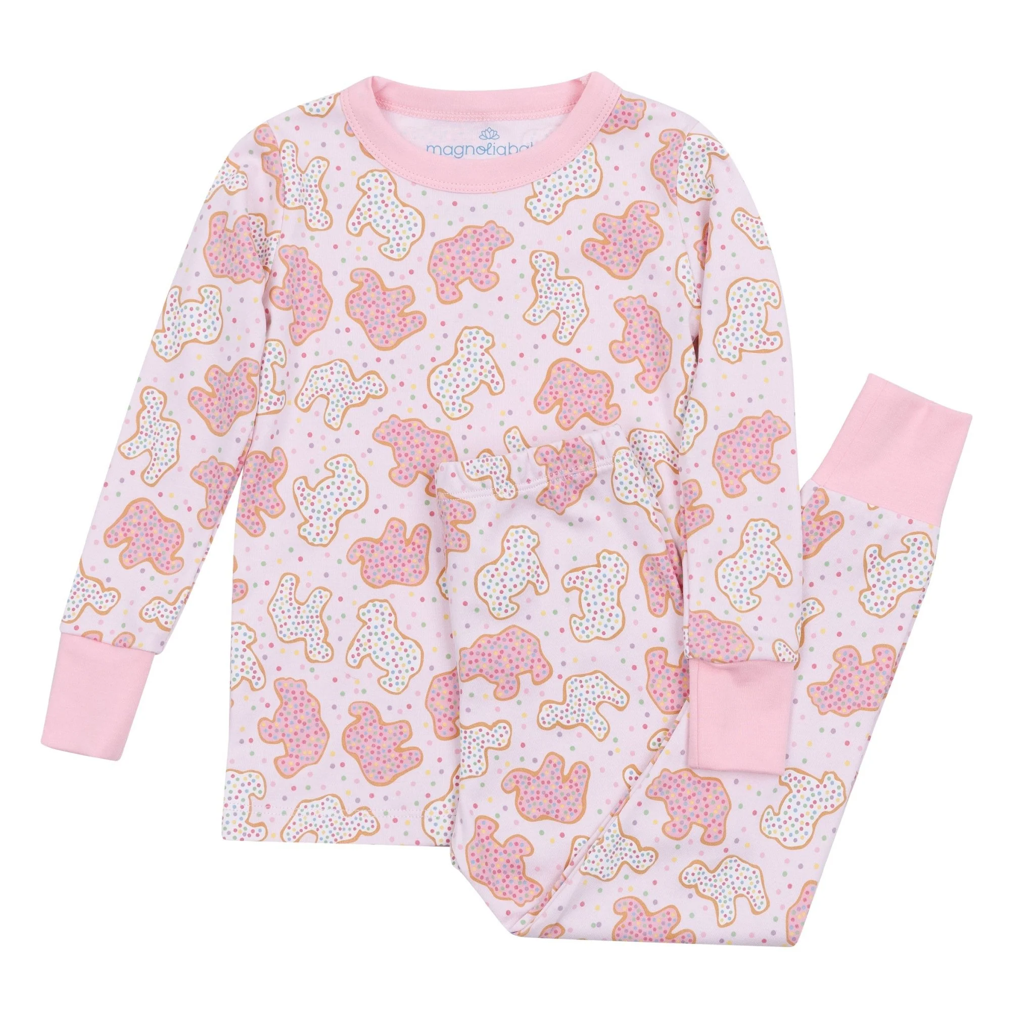 Animal Crackers Long Pajamas - Pink - Image 5