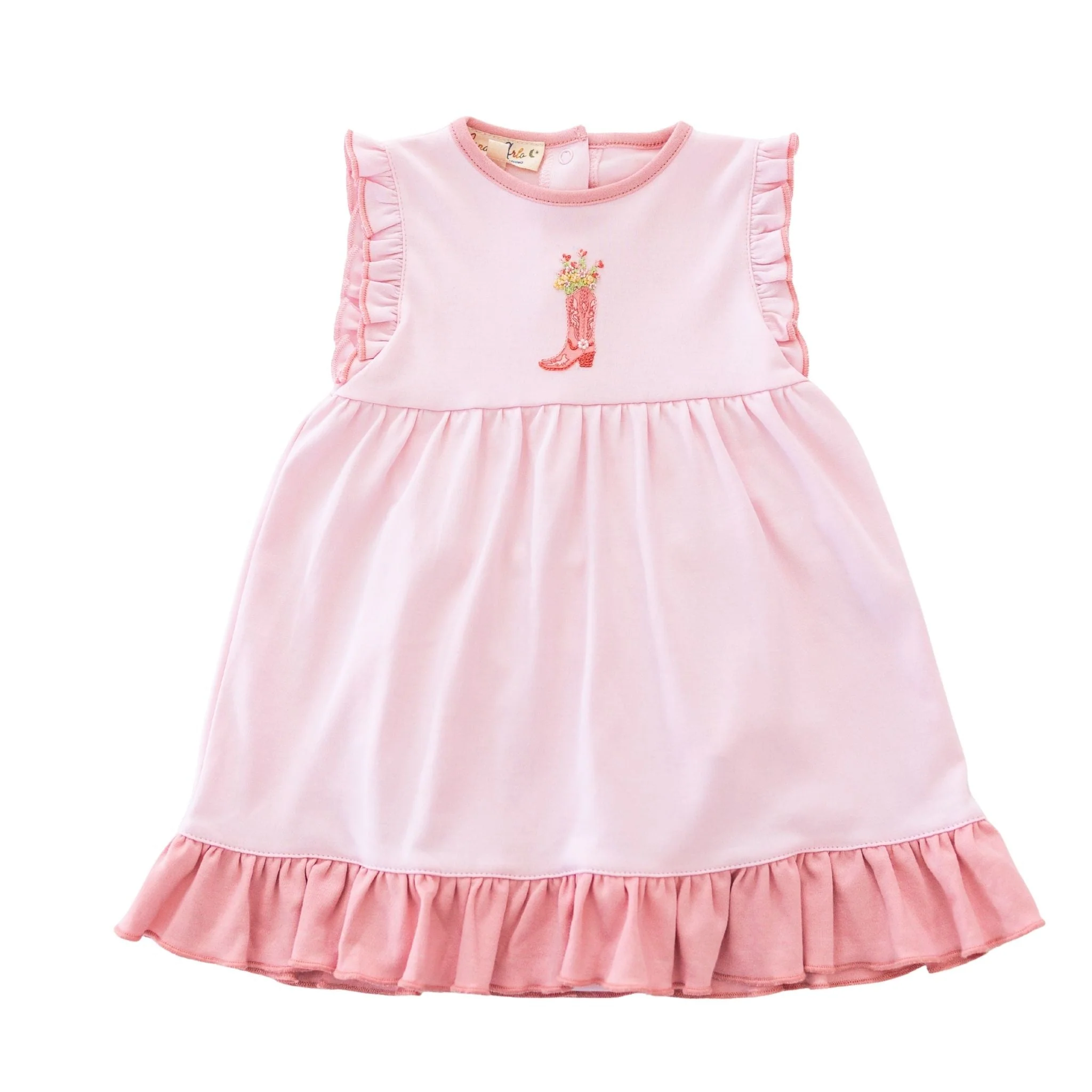 Boots and Blooms Dress - Pink - Image 6