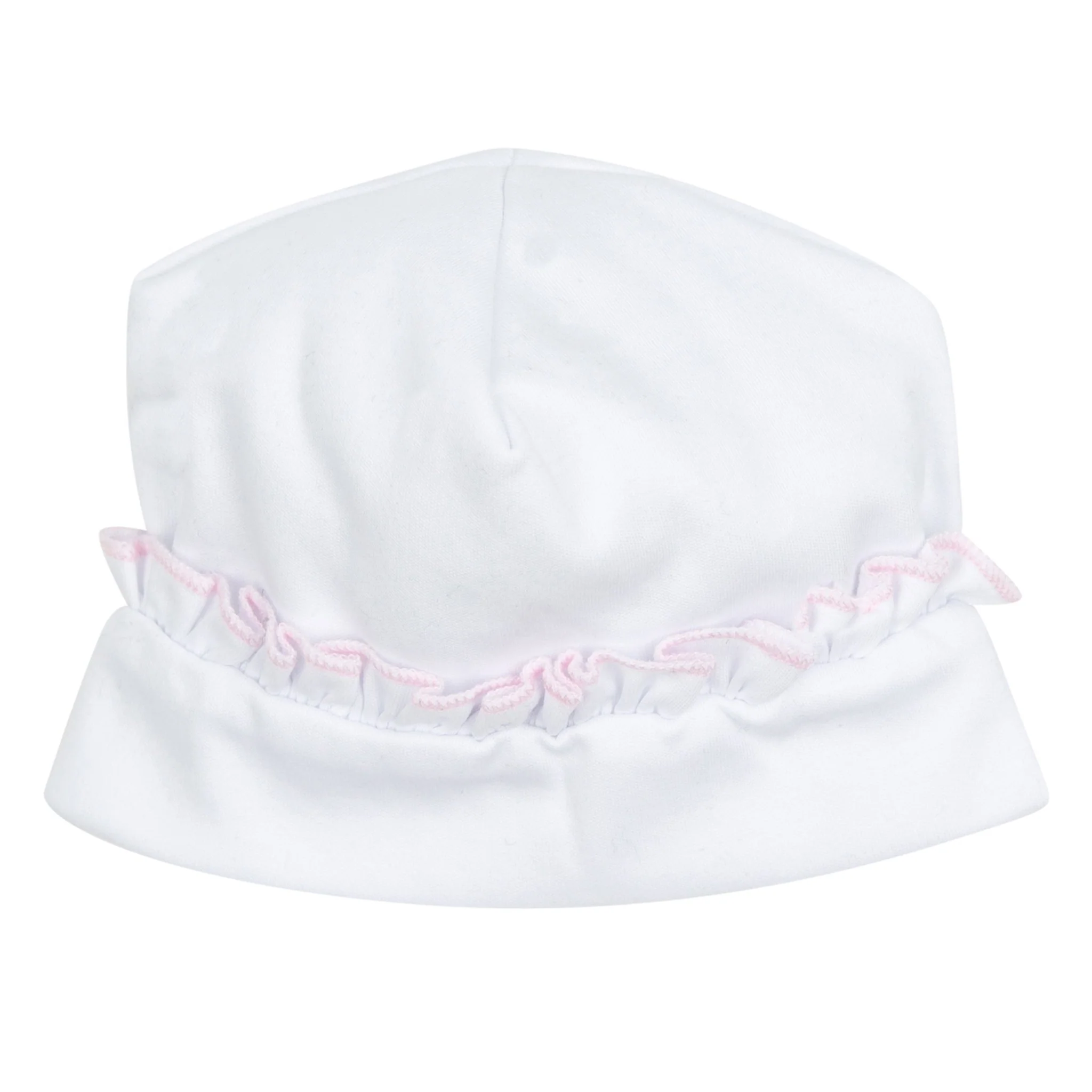 Essentials White Hat with Pink Ruffle - Image 3