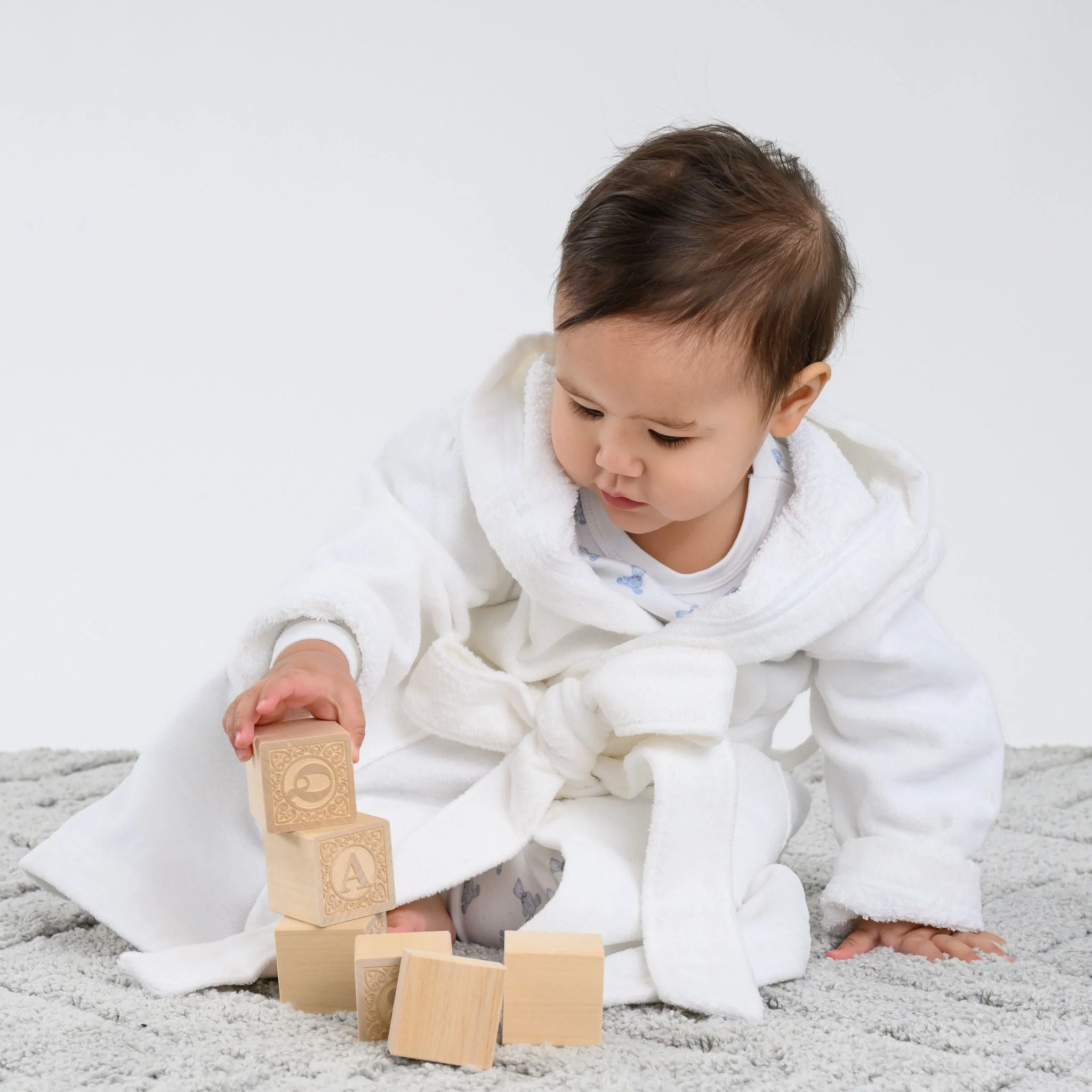 Essentials White Bathrobe - Image 3